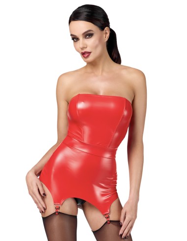 Corset à jarretelles Bombshell F368 - Noir Handmade